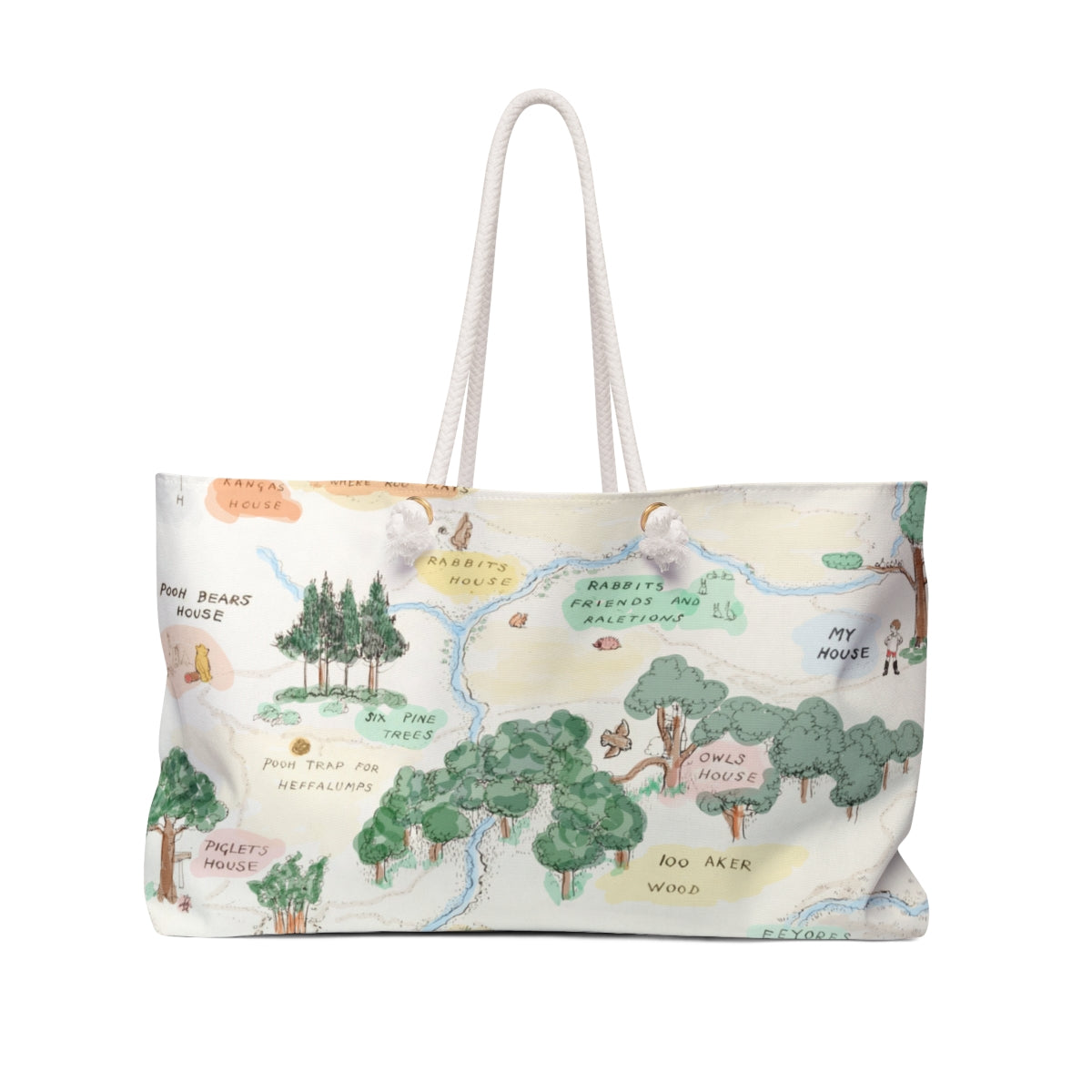 100 Aker Wood Map Weekender Bag