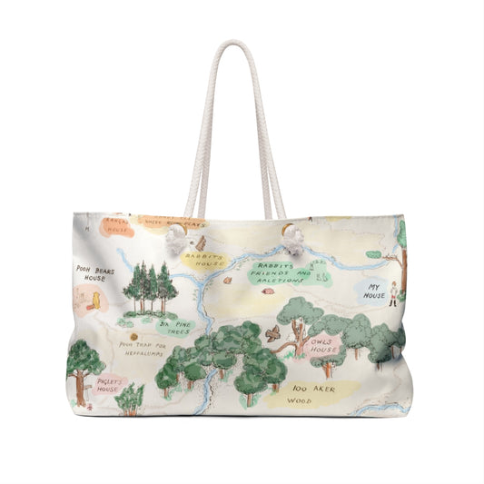 100 Aker Wood Map Weekender Bag