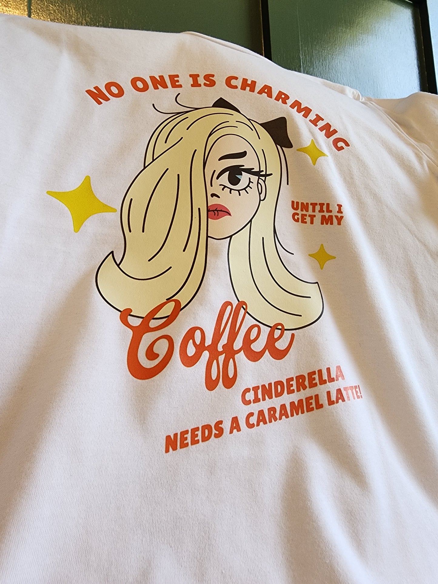 Cinderella I Need Coffee Women's Boyfriend Tee