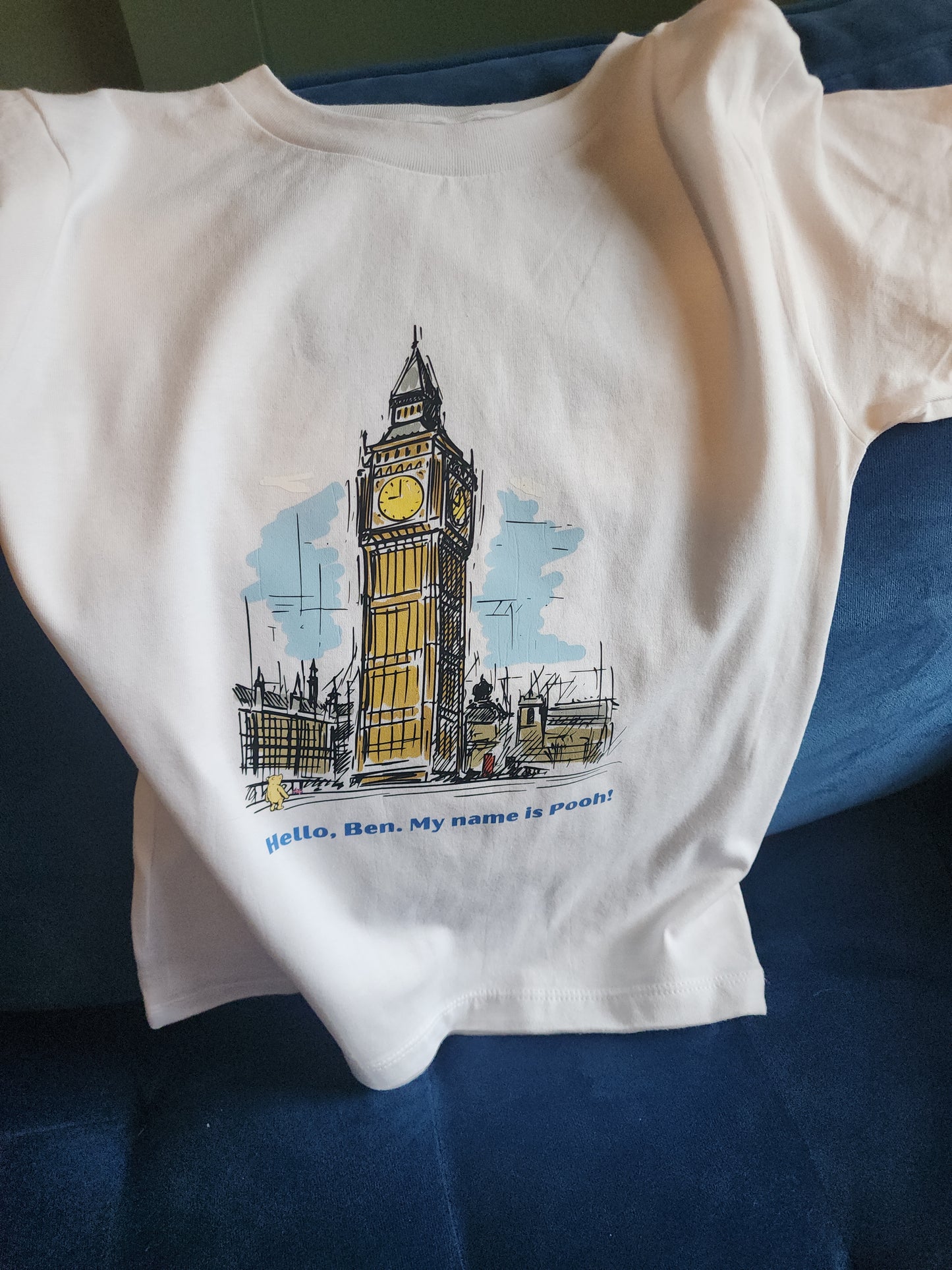 Pooh Bear Meets Big Ben Kids Tee