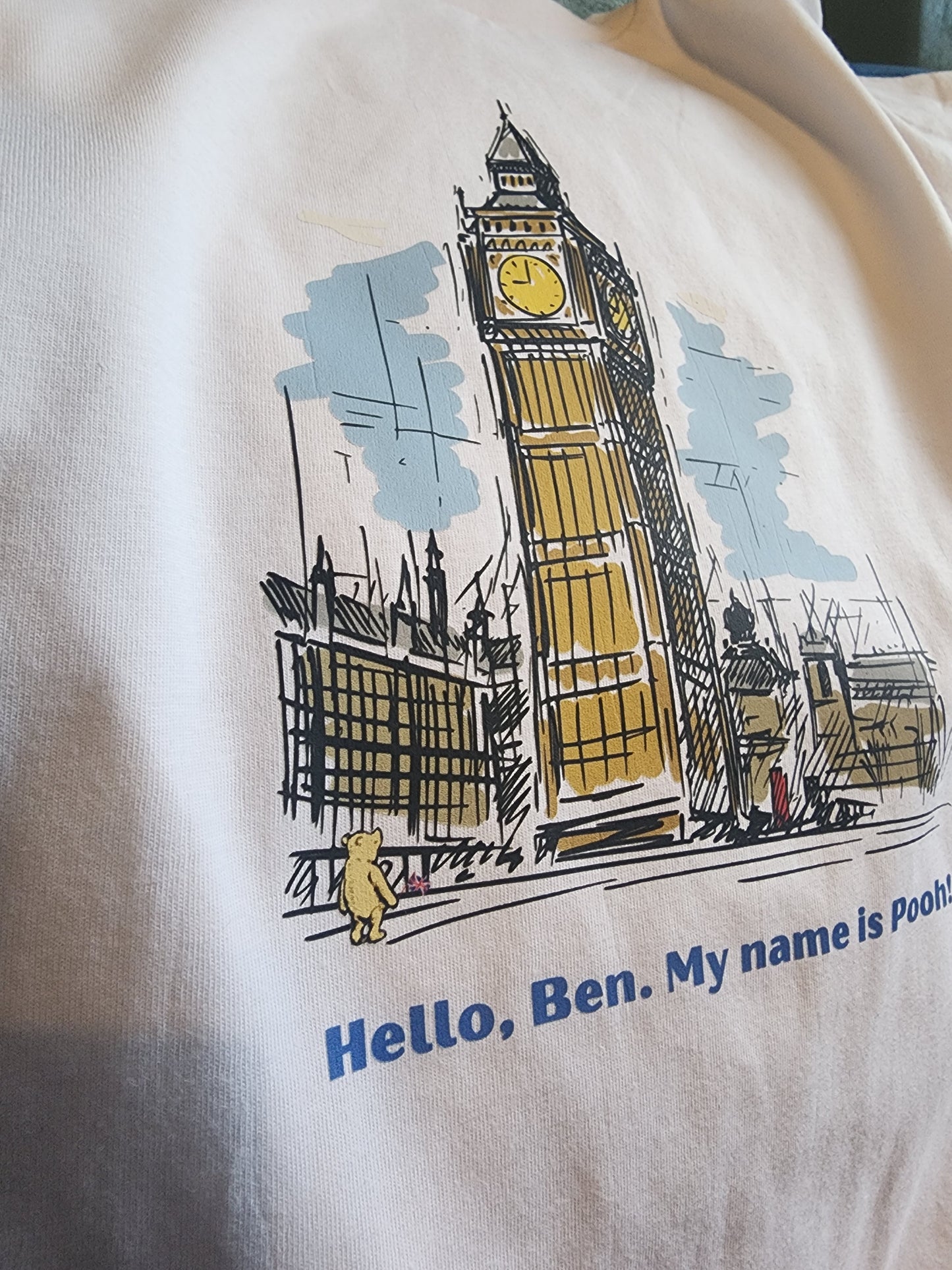 Pooh Bear Meets Big Ben Kids Tee