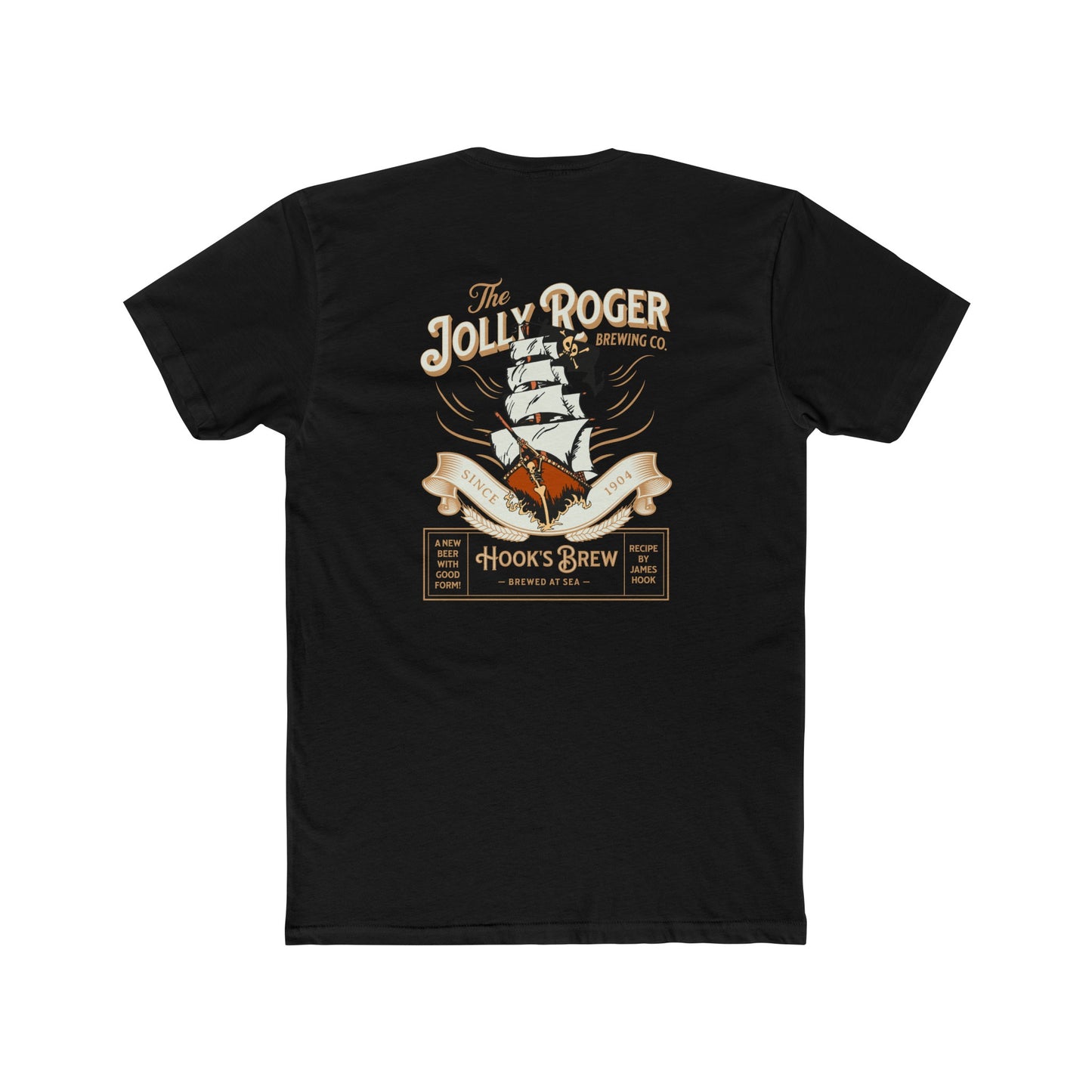 Jolly Roger Brewing Co Adult Tee Back/Front Design