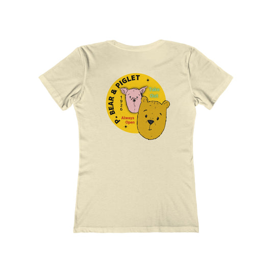 P. Bear & Piglet Take Out Women's Boyfriend Tee