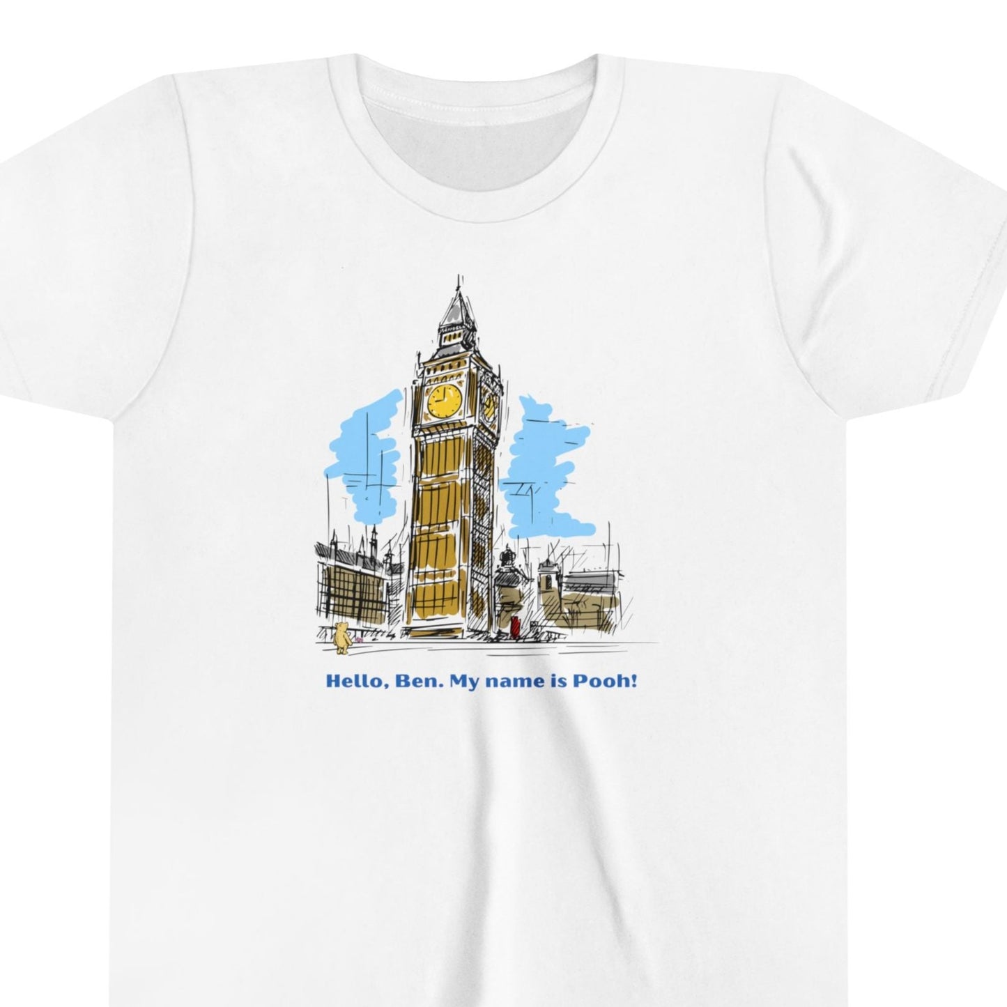 Pooh Bear Meets Big Ben Kids Tee