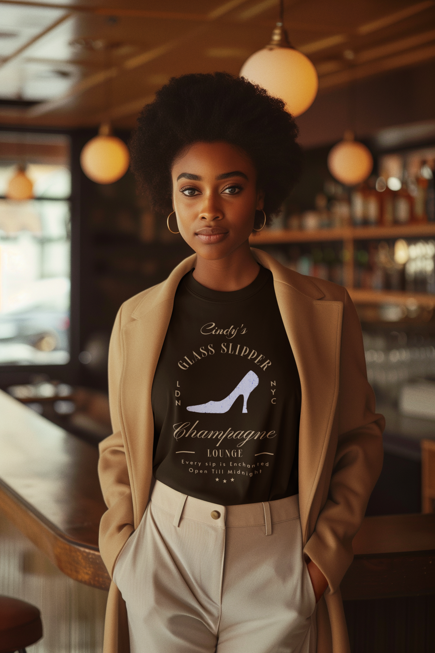 Cindy's Champagne Lounge Women's Boyfriend T-shirt