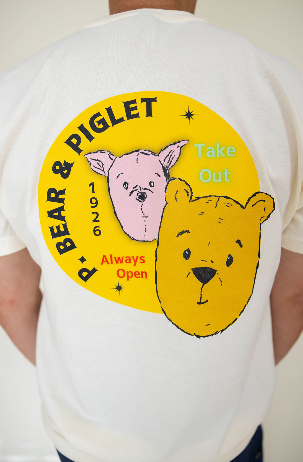 P. Bear & Piglet Take Out Adult Tee