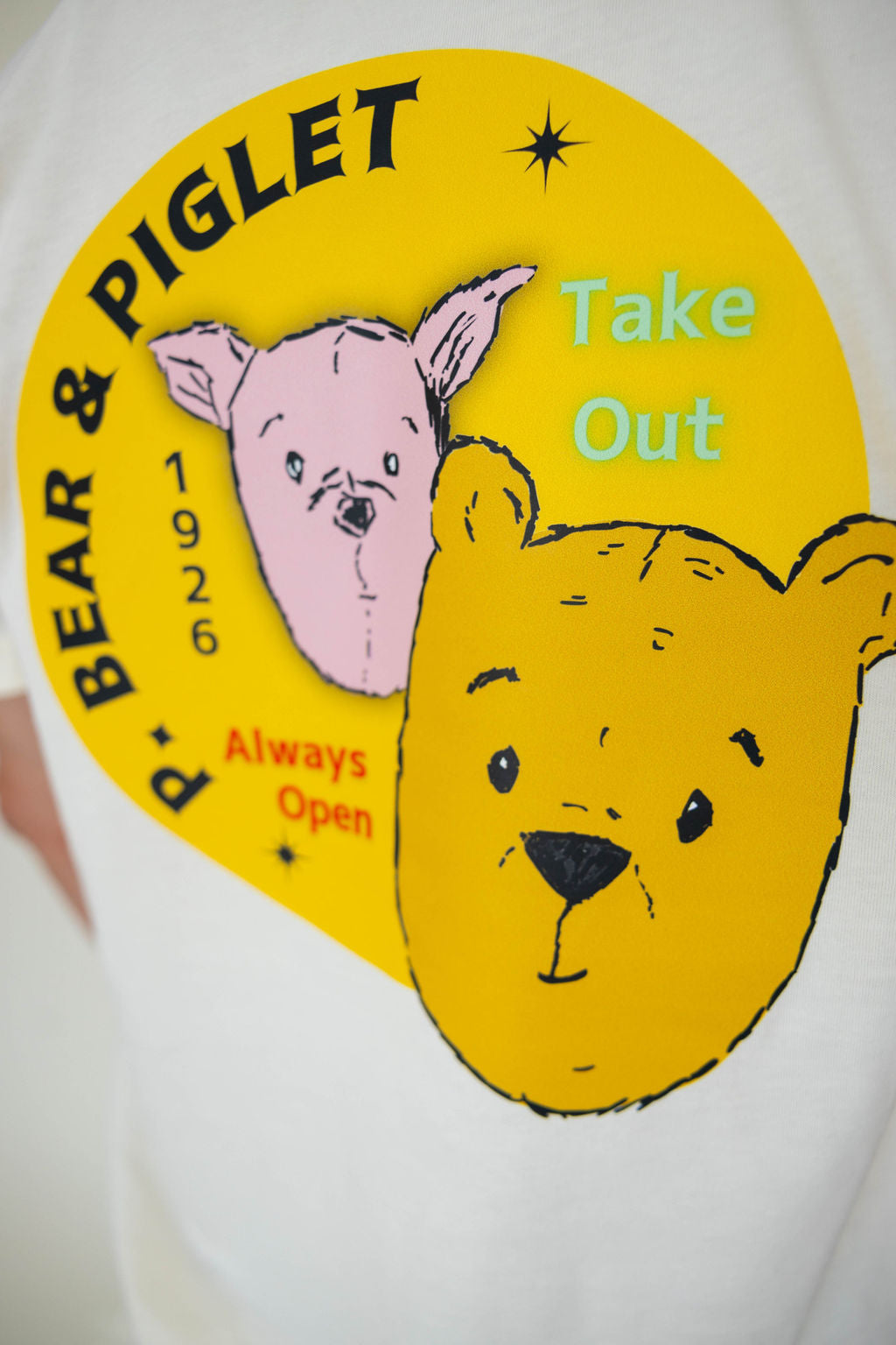 P. Bear & Piglet Take Out Adult Tee